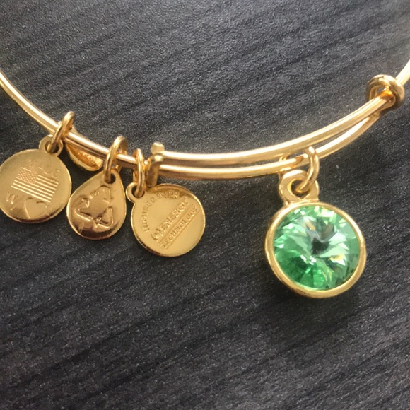 Alex and ani peridot birthstone (August) bangle - Picture 2 of 4